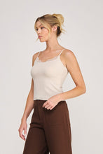 Load image into Gallery viewer, Nude Cami w/ Lace Trim