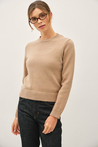 Mocha Basic LS Sweater