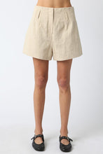 Load image into Gallery viewer, Lt Khaki HW Tailored Shorts
