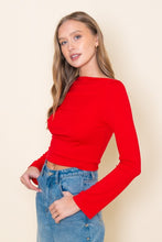 Load image into Gallery viewer, Red Slim Bell Slv Top