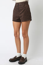 Load image into Gallery viewer, Brown Suede Shorts w/ Belt Loops