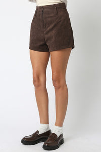 Brown Suede Shorts w/ Belt Loops