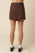 Load image into Gallery viewer, Brown Denim Belted Skirt