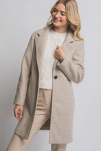 Load image into Gallery viewer, Notched Lapel Coat Oatmeal