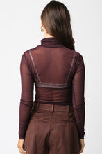 Load image into Gallery viewer, Maroon LS Mesh Top
