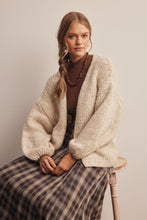 Load image into Gallery viewer, Oatmeal Cozy Balloon Slv Cardigan