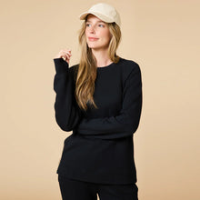 Load image into Gallery viewer, Softies Black DreamTech Crew Tunic w/ Side Zip + Pant Set