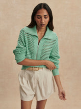 Load image into Gallery viewer, Varley Eloise Full Zip Knit- Dusty Jade Green
