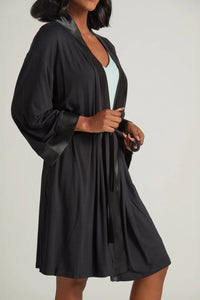 Faceplant Black Kimono Robe