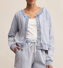 Load image into Gallery viewer, Z Supply Washed Indigo Daily Knit Denim Cardigan