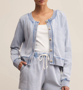 Z Supply Washed Indigo Daily Knit Denim Cardigan