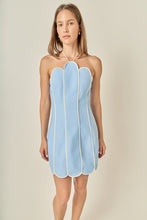 Load image into Gallery viewer, Powder Blue/White Halter Dress