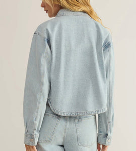 Z Supply Light Denim Cropped Jacket