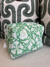 Load image into Gallery viewer, Quilted Block Printed Makeup Bag