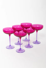Load image into Gallery viewer, Estelle Colorblock Champagne Coupe Set of 6