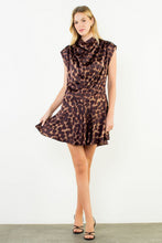 Load image into Gallery viewer, Brown Silk Leopard Print Dress (THML)