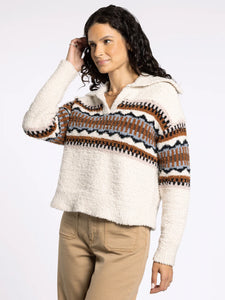 Oxford Tan/Cream Bernice Sweater