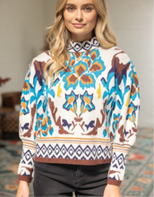Load image into Gallery viewer, Cream Multi Color Abstract Sweater