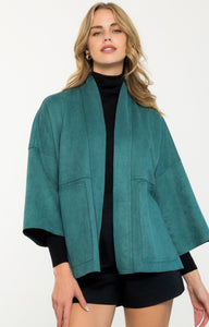 Teal Suede SS Coat