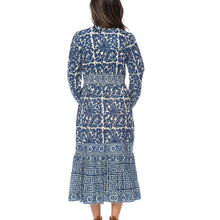 Load image into Gallery viewer, Kasumi Navy Printed LS Dress