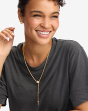 Load image into Gallery viewer, Melinda Maria Gold Jaguar Bolo Lariat Necklace