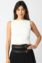 Load image into Gallery viewer, White Slvls Sweater Top