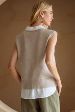 Load image into Gallery viewer, Beige/Cream Shirt Vest