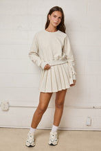 Load image into Gallery viewer, White Melange Knit Sweater Top + Skirt Set