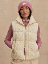 Load image into Gallery viewer, Varley Egret Irina Cable-Knit Gilet