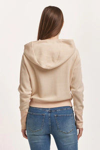 DJD Cream Carly Zip Up LS Jacket