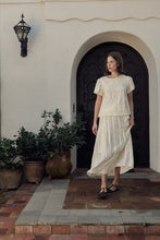 Load image into Gallery viewer, Ivory Embroidery Top + Skirt Set
