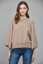 Load image into Gallery viewer, Soft Mocha Raglan Slv Crew Neck Sweater
