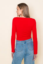 Load image into Gallery viewer, Red Slim Bell Slv Top