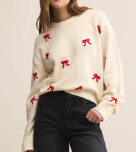 Load image into Gallery viewer, Z Supply Warm White Tie the Ribbon Sweater