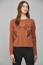 Load image into Gallery viewer, Brown Horse Embroidered Sweater