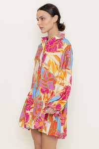 Flirty in Floral Shirt Dress