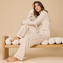Load image into Gallery viewer, Softies Wild Almond Aria LS + Pant PJ Set