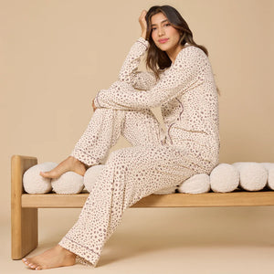 Softies Wild Almond Aria LS + Pant PJ Set
