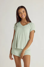 Load image into Gallery viewer, Faceplant Sage Classic V-Neck Tee