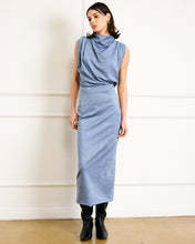 Load image into Gallery viewer, Steel Blue Suede Slvls Top