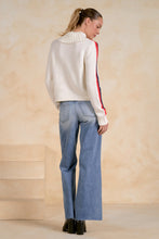Load image into Gallery viewer, White/Red Ski Turtleneck Sweater