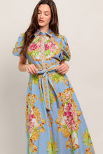 Load image into Gallery viewer, Lt. Blue Multi Print Midi Dress