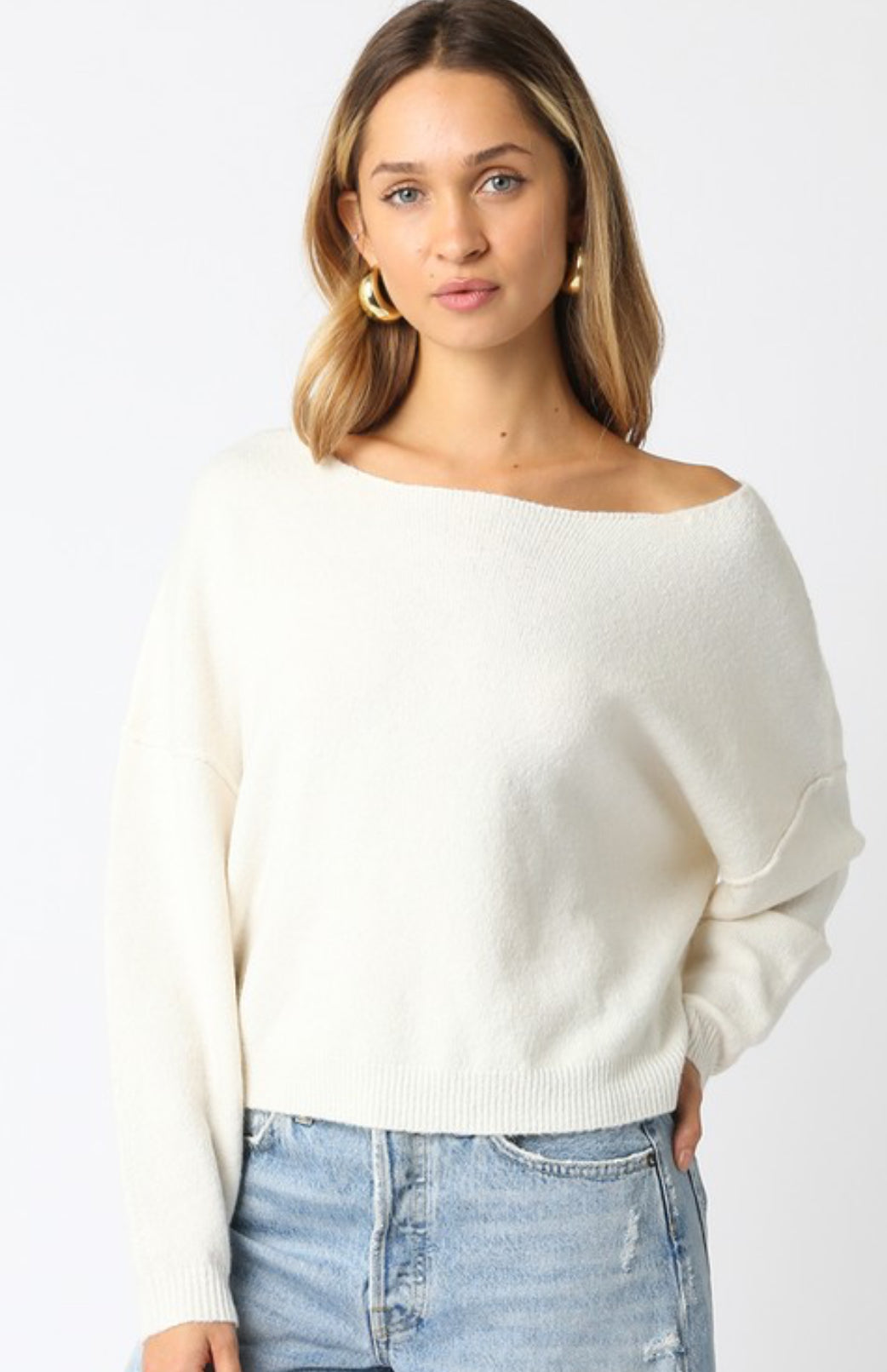 Ivory Basic Soft Sweater