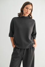 Load image into Gallery viewer, Charcoal Scuba Top + Pant Set