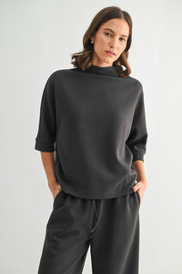 Charcoal Scuba Top + Pant Set