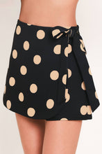 Load image into Gallery viewer, Black/Taupe Polka Dot Skort