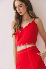 Load image into Gallery viewer, Red Scallop Trim Set