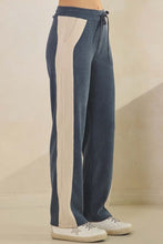 Load image into Gallery viewer, Denim/Ivory Corduroy Two Tone Half Zip Top w/ Pants