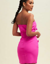 Load image into Gallery viewer, Magenta Strapless Bow Dress