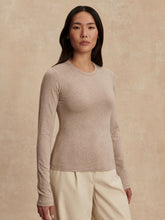Load image into Gallery viewer, Varley Edna LS Fitted Tee- Taupe Marl